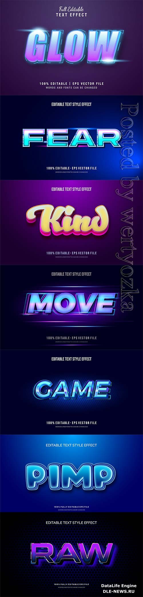 3d editable text style effect vector vol 304