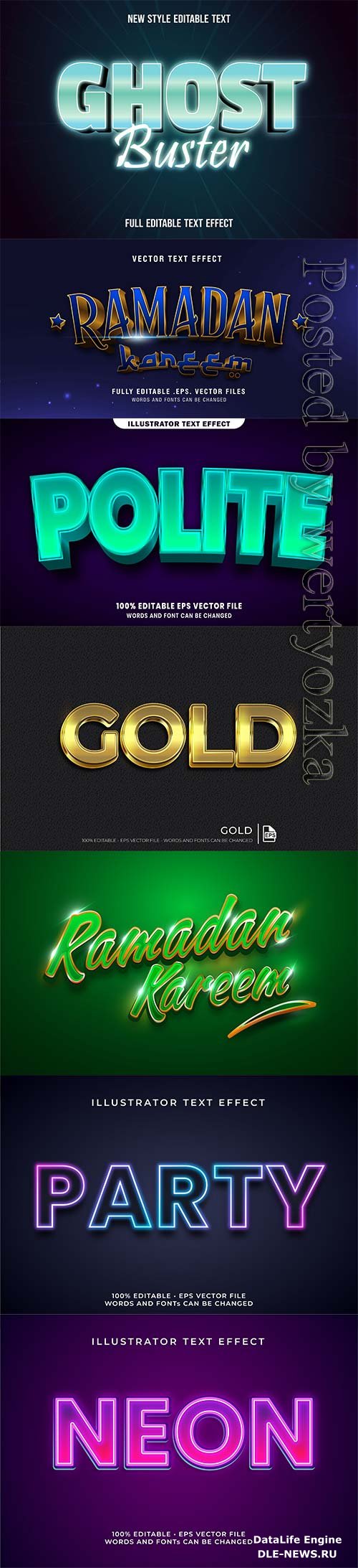 3d editable text style effect vector vol 307