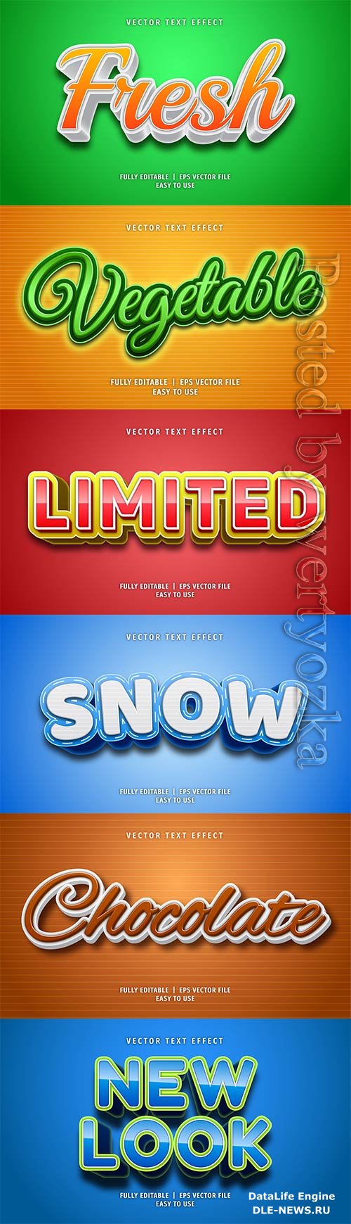 3d editable text style effect vector vol 291