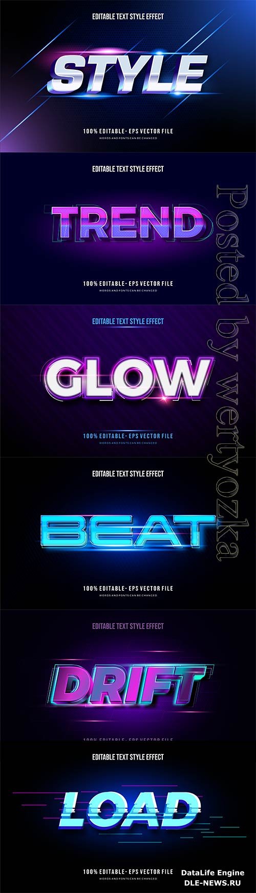 3d editable text style effect vector vol 292