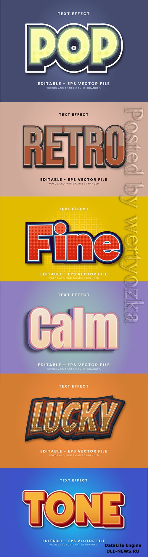 3d editable text style effect vector vol 282