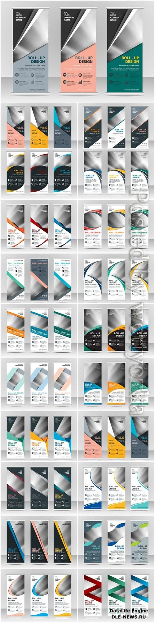 Vertical business banners in vector