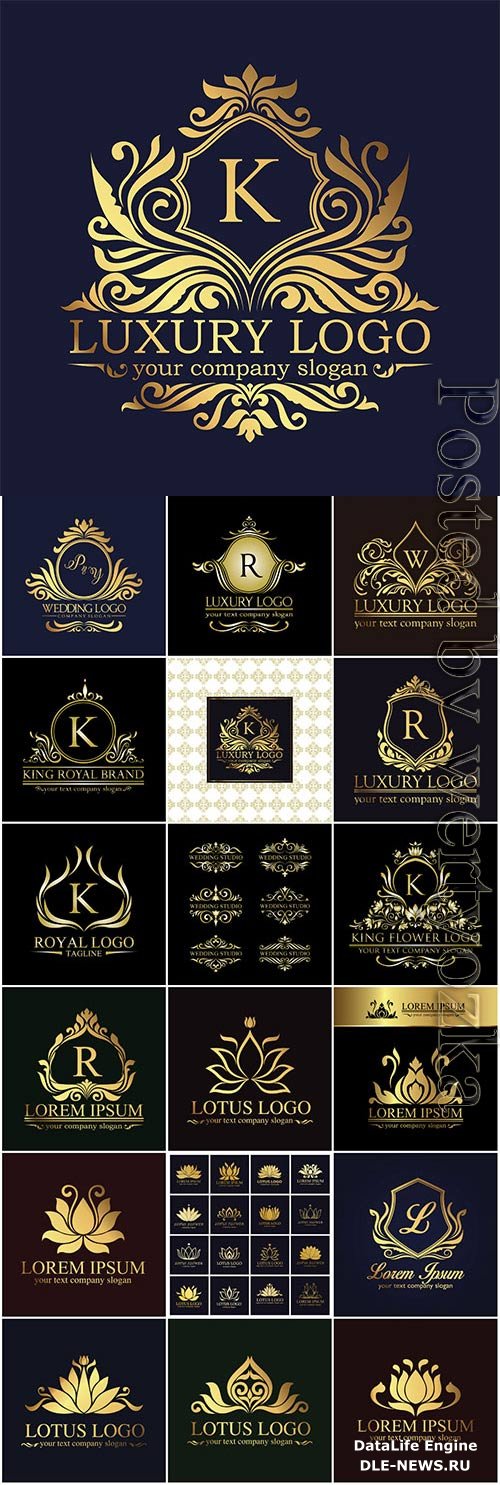 Elegant logos for business companies in vector