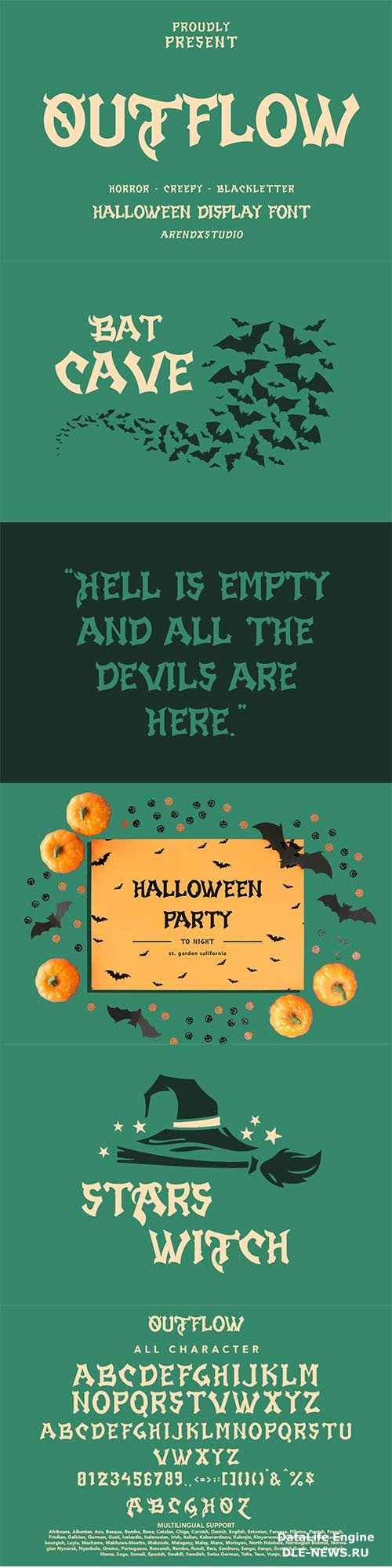 Outflow - Halloween Display Font