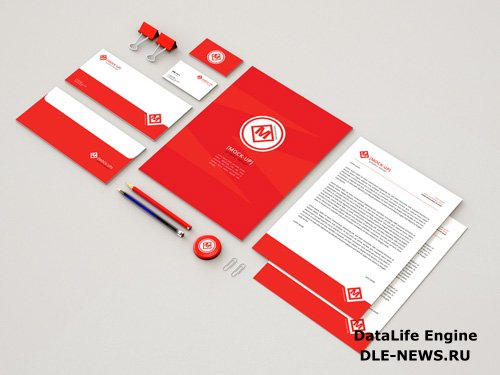 Red Branded Stationery and Accessories Mockup