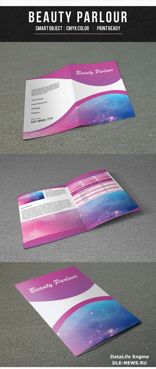 Pink Wavy Border Brochure Layout 1