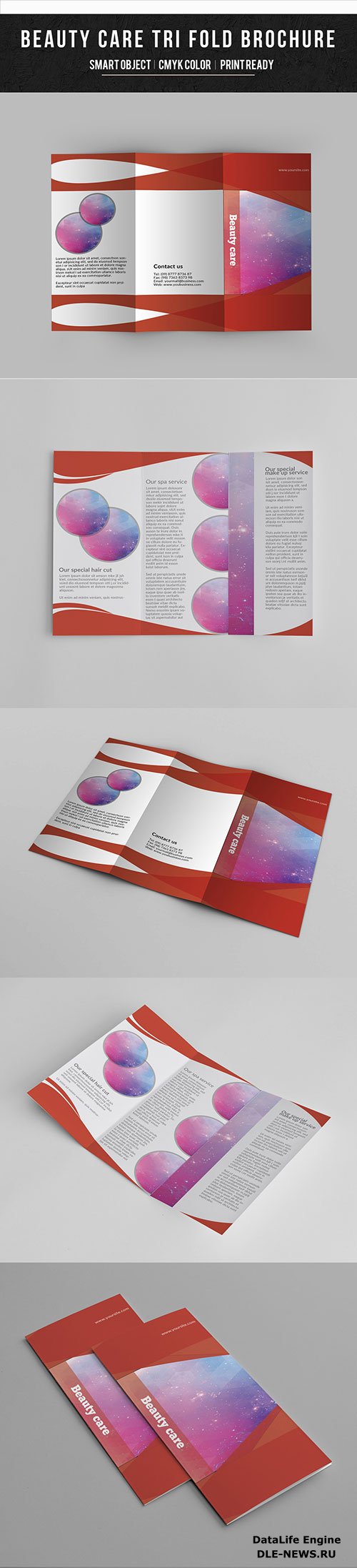 Red Bordered Brochure Layout