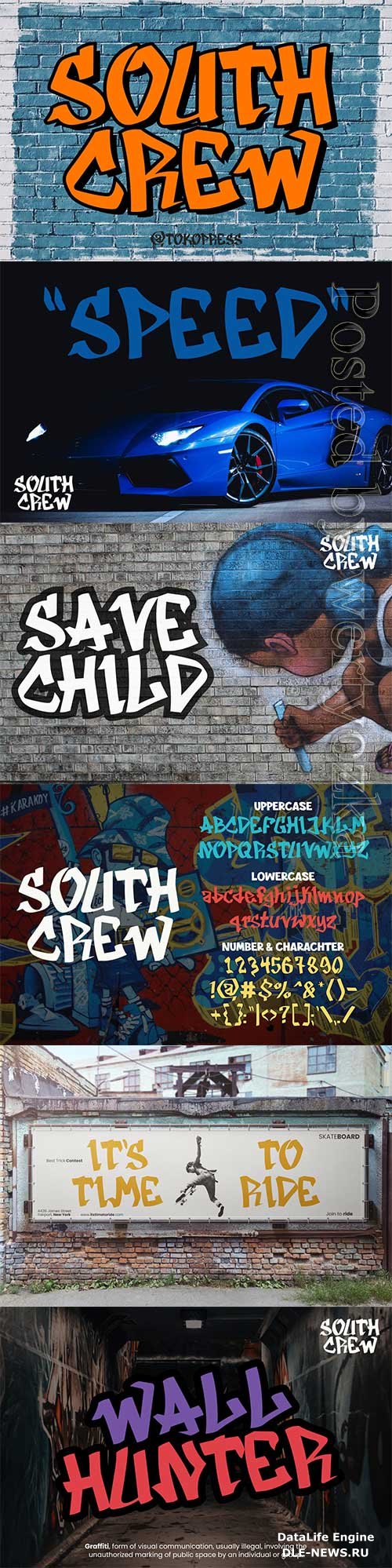 South Crew - graffiti font