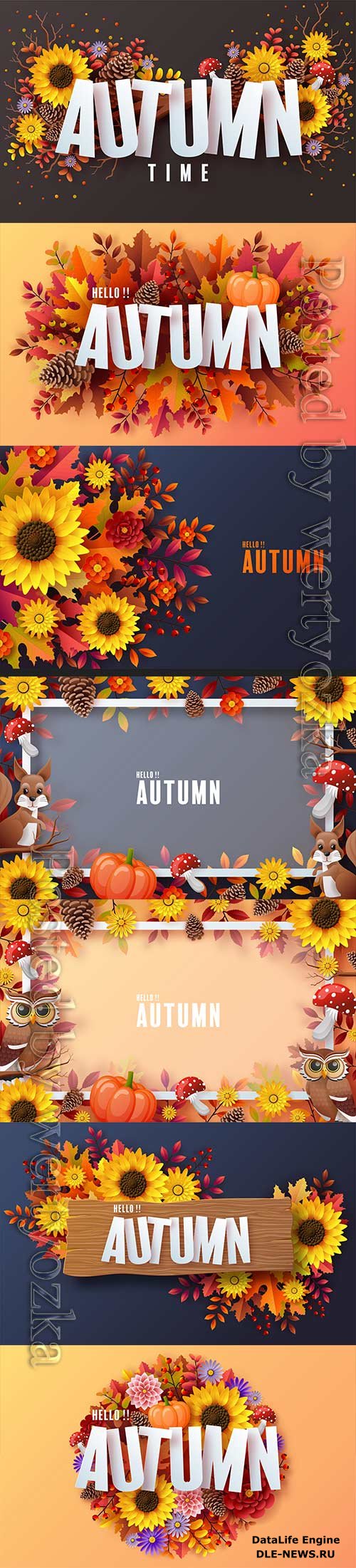 Autumn holiday seasonal vector background