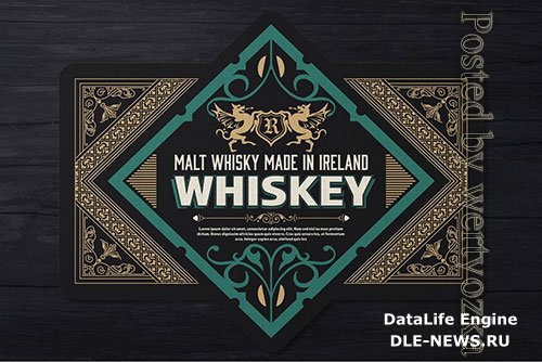 Vintage Liquor Label Packaging Layout