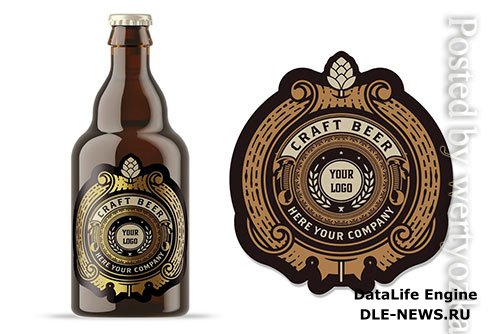 Vintage Style Beer Label Layout