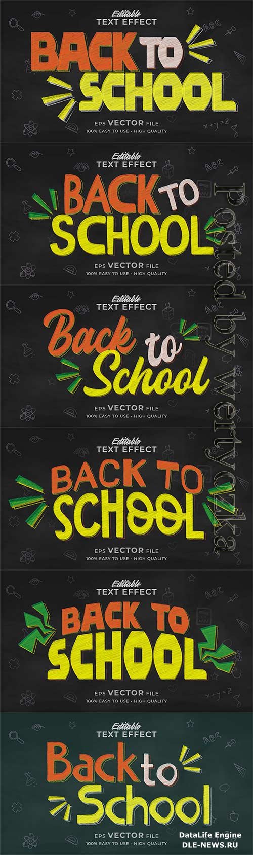 3d editable text style effect vector vol 817