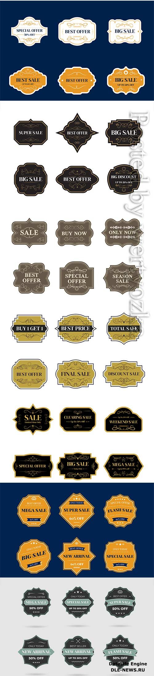 Sale vector banner templates design