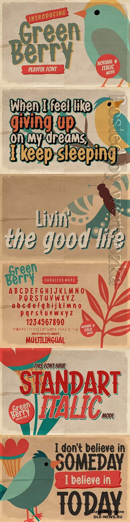 AN Green Berry - Unique Playful Font