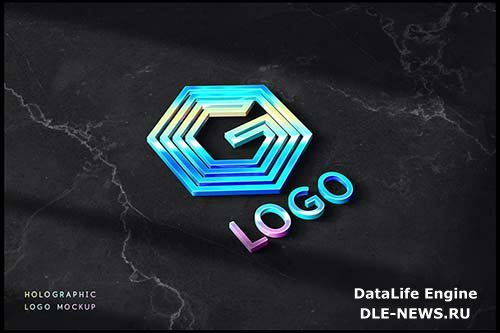 Holographic Logo Mockup