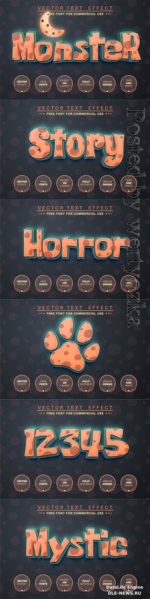 Halloween Monster - edit text effect, font style