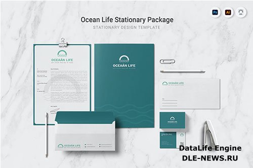 Ocean Life Stationary device for brand identity