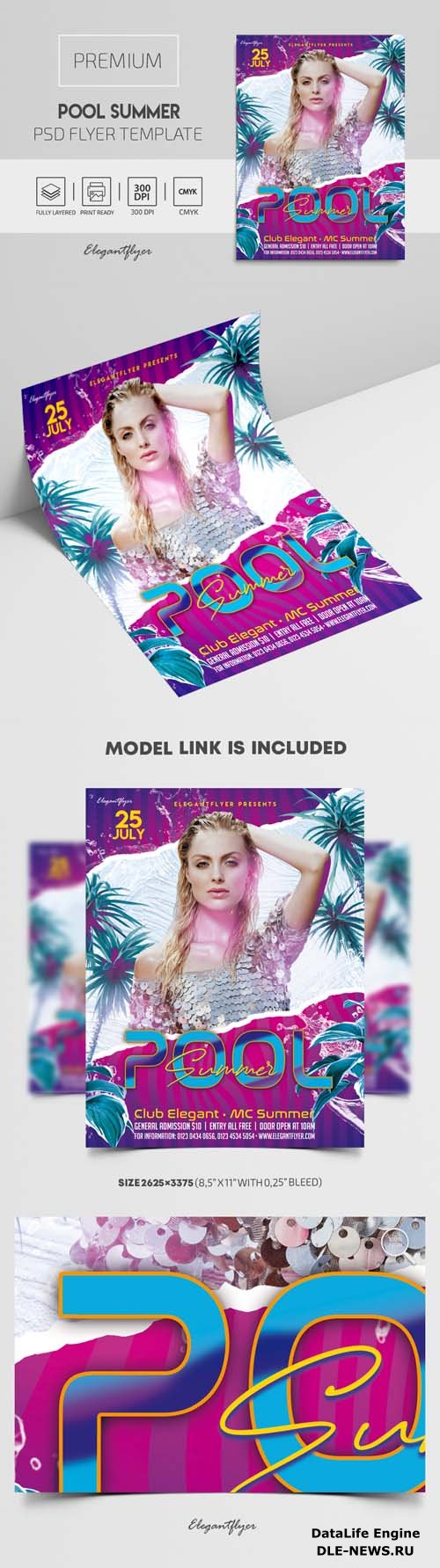 Pool Summer Party PSD Flyer