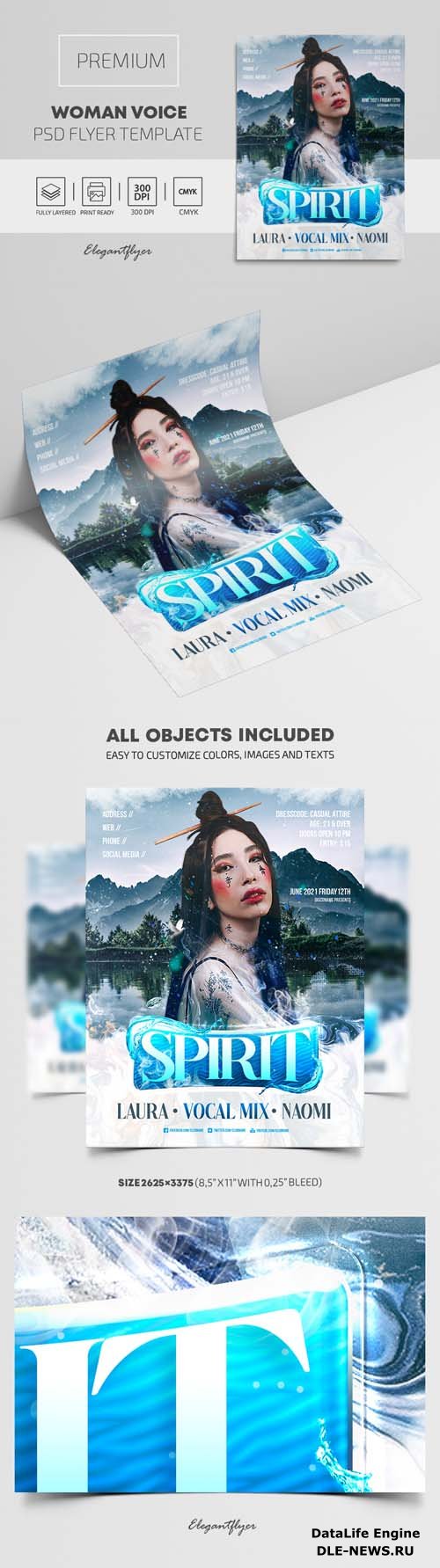 Woman Voice Premium PSD Flyer Template