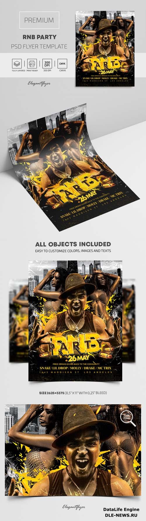 RnB Party Premium PSD Flyer Template