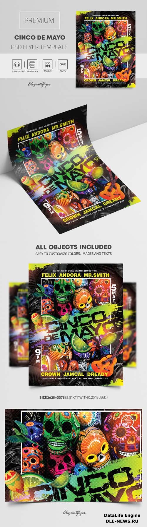 Cinco de Mayo Premium PSD Flyer Template