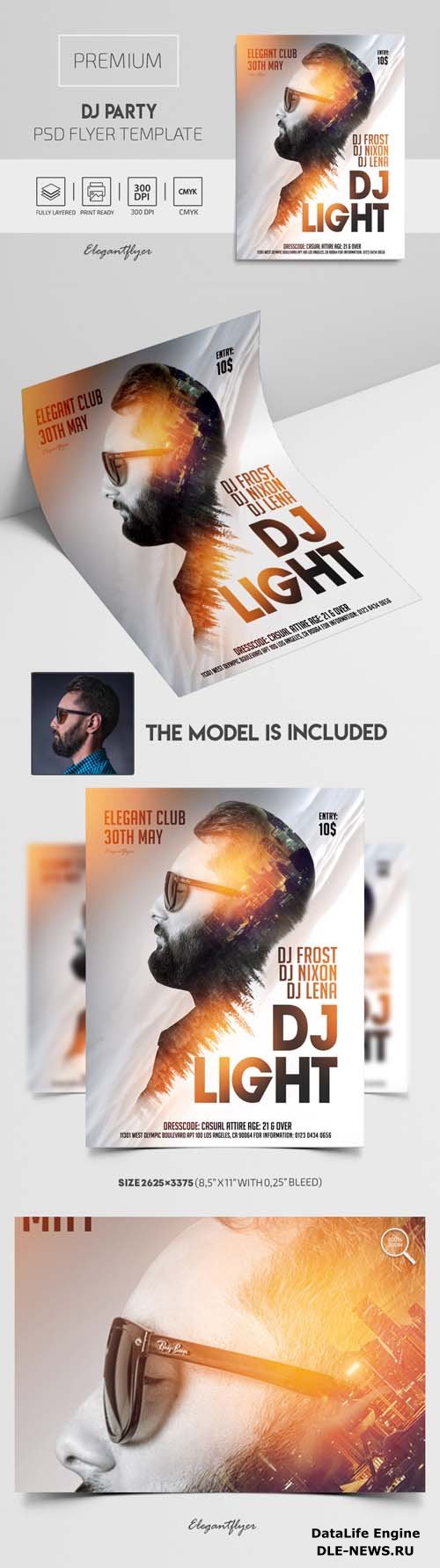 DJ Party Premium PSD Flyer Template