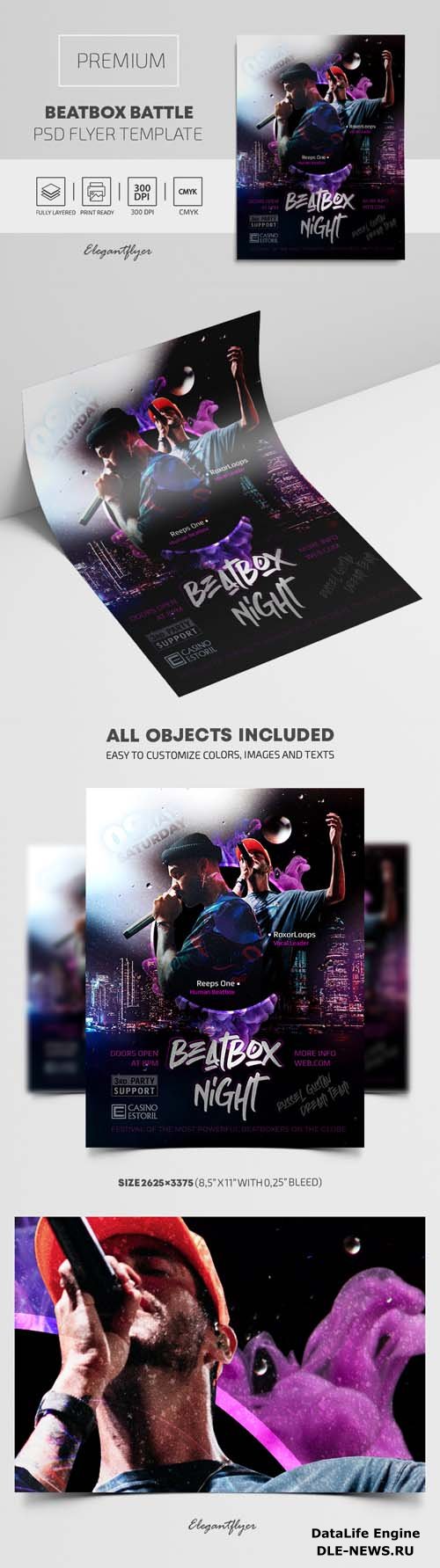 Beatbox Battle Premium PSD Flyer Template