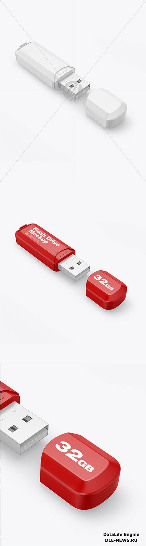 Plastic USB Flash Drive Mockup 86446