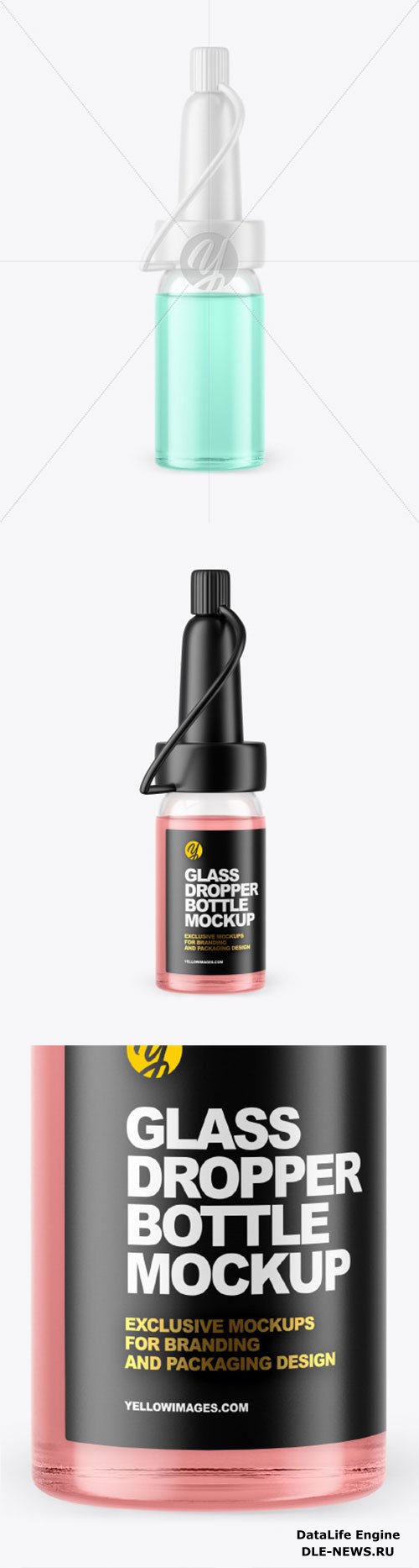 Glass Dropper Bottle Mockup 86434