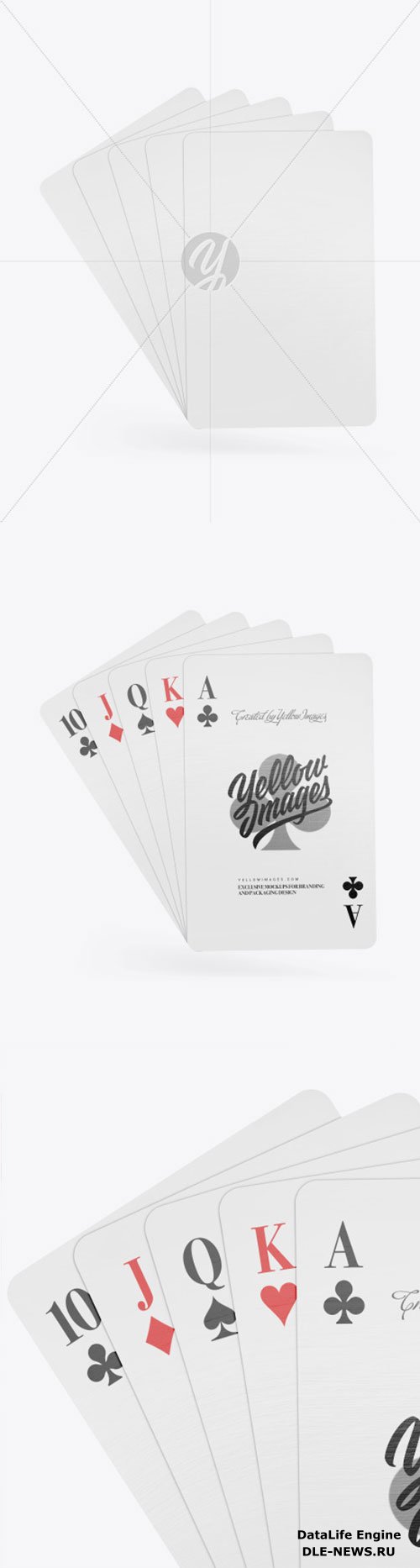 Five Playing Cards Mockup 86452