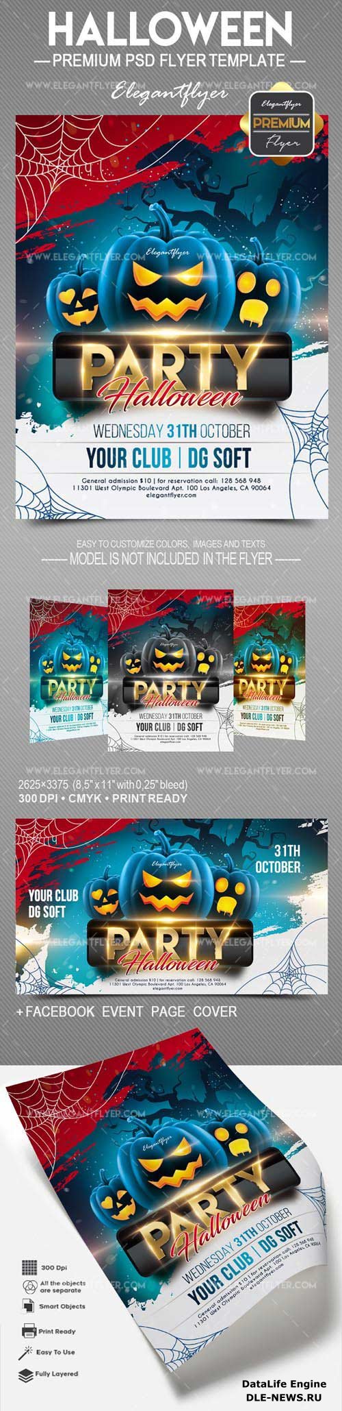 Halloween Party Flyer PSD Template vol 4