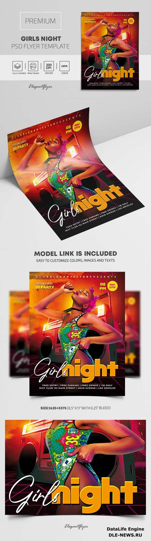 Girls Night Premium PSD Flyer Template