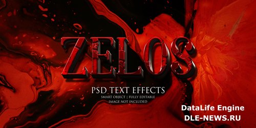 Zelos text effect Premium Psd