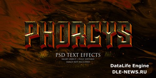 Phorcys text effect Premium Psd