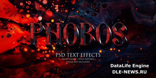 Phobos text effect Premium Psd