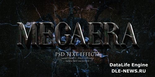 Megaera text effect Premium Psd