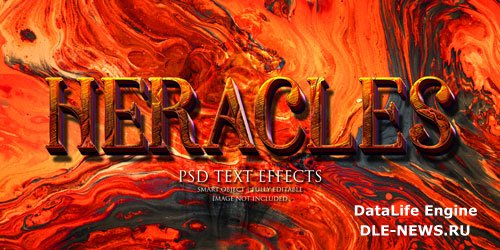 Heracles text effect Premium Psd