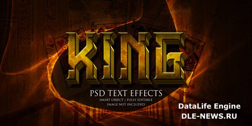 King text effect Premium Psd