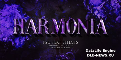 Harmonia text effect Premium Psd