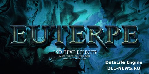 Euterpe text effect Premium Psd