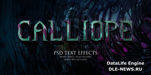 Calliope text effect Premium Psd