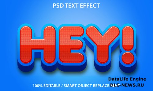 Text effect hey premium Premium Psd