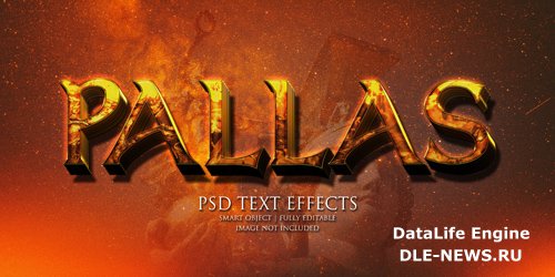 Pallas text effect Premium Psd