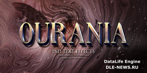 Ourania text effect Premium Psd