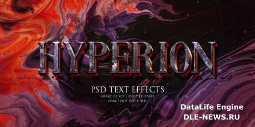 Hyperion text effect Premium Psd