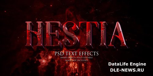 Hestia text effect Premium Psd