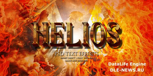 Helios text effect Premium Psd