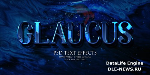 Glaucus text effect Premium Psd