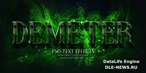 Demeter text effect Premium Psd