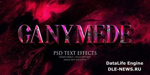 Ganymede text effect Premium Psd